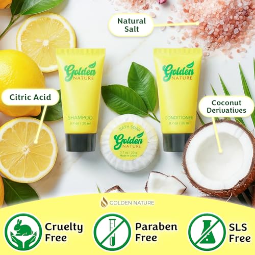 Travel Size Soap, Shampoo & Conditioner Set - 0.7 oz Each, 150 Pcs - Jasmine Scent - 3-Piece Hotel Toiletries Kit (Variation of THIS listing: 0.7 Ounce Pack of 50 / 3-Piece Set)