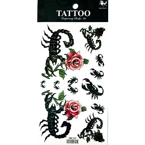 Semi Permanent Tattoo, 2 Sheets Realistic Temporary Tattoos for Women, Lasts 2 Weeks Fake Tattoos for Foot Ankle, Waterproof Non-Reflective, Gothic Cherry Coke & 777 Tribal Tattoos
