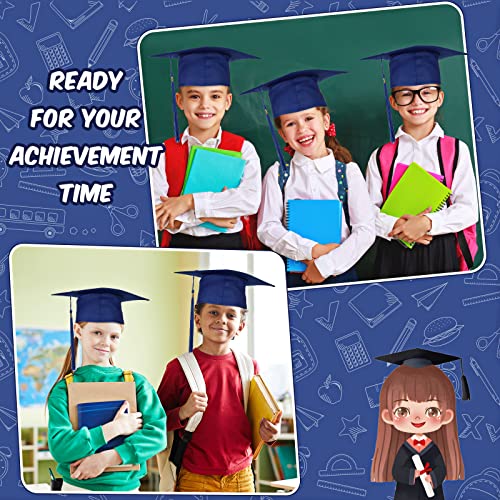 Sureio 12 Pack Kid Graduation Caps - Dark Blue Preschool & Kindergarten Hat with Tassel, One Size