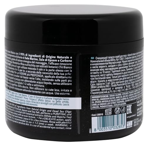 Activated Charcoal Scrub - 21oz Natural Charcoal Body Scrub - Body Exfoliating Scrub, Dead Skin Remover For Body, Detox Skin
