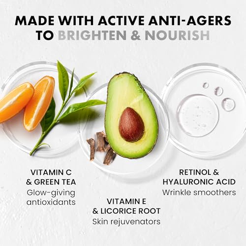 Vitamin C & Retinol Face Serum Set 2-Pack - Anti-Aging & Brightening, Hydrating & Dark Spot Treatment