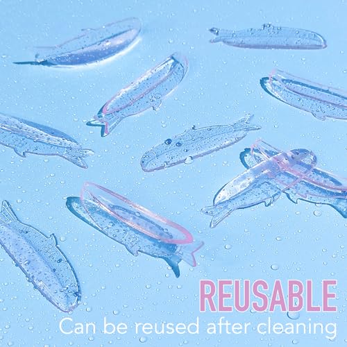 PERMANIA Lash Lift Pads, New Self-Adhesive Super Soft 10Pcs/5Sizes Fish-Shaped Lash Lift Rods Extreme Eyelash Curler Reusable (Pink)