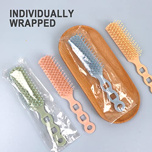 Bulk 100 Blue Hair Brushes for Detangling & Styling - Soft Bristles for Curly Wavy Hair