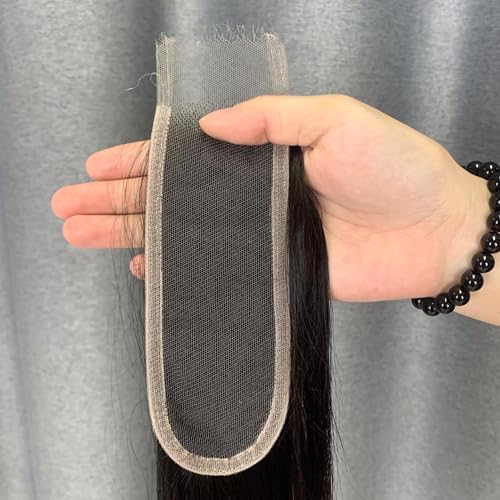 12 Inch HD Swiss Lace Melt Skin Lace Closure Deep Parting Human Hair 2x6