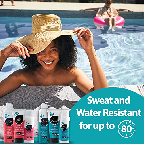 All Good Sport Mineral Sunscreen & Aloe Gel Bundle - SPF 30+ Waterproof Lotion & Hydrating Aloe Gel - Lotion/AloeGel