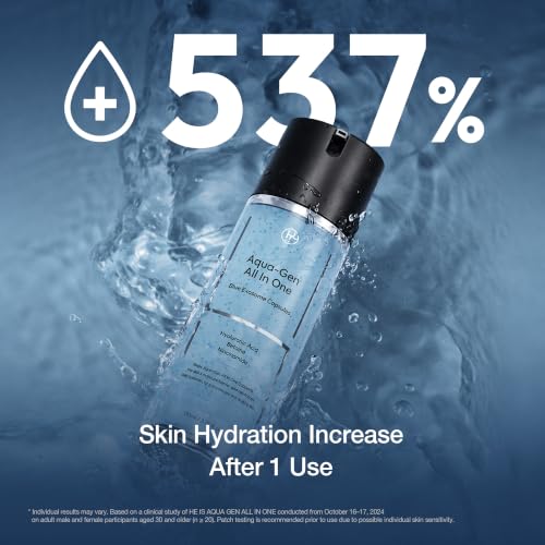 Men's 3-in-1 Hydrating Face Gel Moisturizer with Hyaluronic Acid & Niacinamide