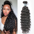 Deep Wave Human Hair Bundles - Unprocessed Cambodian 20 Inch Natural Black