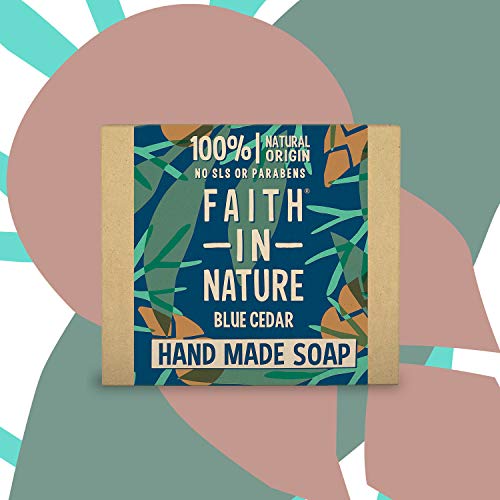 Faith In Nature Hand Made For Men Blue Cedar Soap 100g