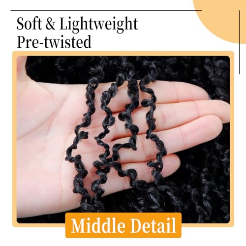 8 Pack 12 Inch Pre-Looped Yanky Twist Crochet Hair Mini Passion Twists Senegalese Braiding