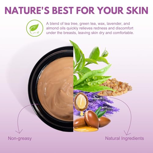Under-Breast Rash Cream with Tea Tree Oil – Sweat & Irritation Relief, 1 oz