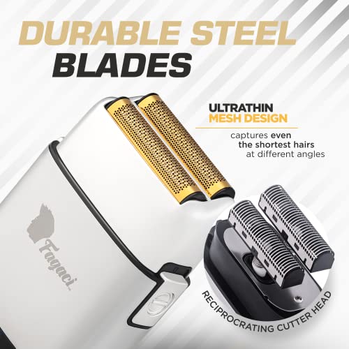 Fagaci Cordless Foil Shaver for Men - Silver, 5 Speed Ultra Close Razor