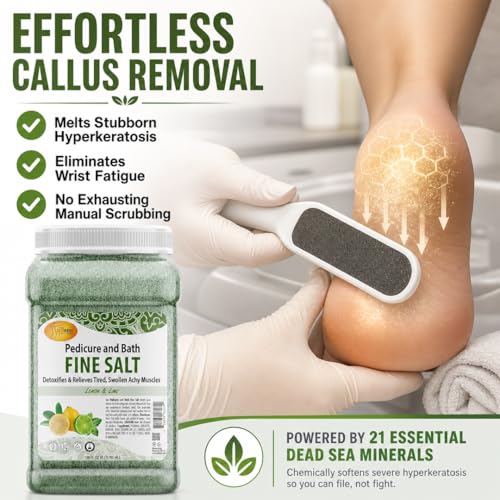 Spa Redi Dead Sea Salt Pedicure Soak Lemon & Lime 128oz - Professional Foot Spa Salt