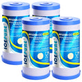ICEPURE 5 Micron 10x4.5 Whole House Sediment & Carbon Water Filter Set - PP Cotton + Activated Carbon, 4 Pack