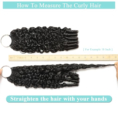 Coliki 1B# 20 Inch Burmese Curly Crochet Hair Extensions 50g Deep Feather Natural Black