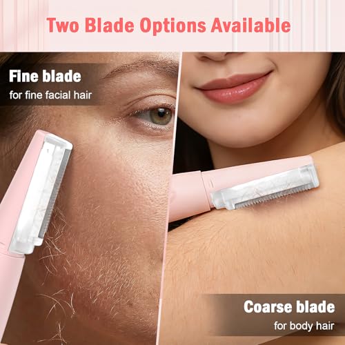 Sonic Dermaplaning Tool for Women - Facial Hair Remover Pink Variation
