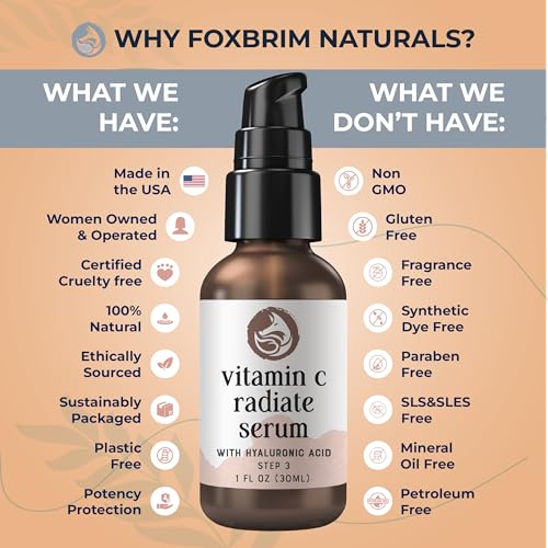 Vitamin C Face Serum - Dark Spot Corrector, Hydrating & Radiance Boost, Vegan & Sensitive Skin Friendly, 1oz - Stability & Botanical Hyaluronic