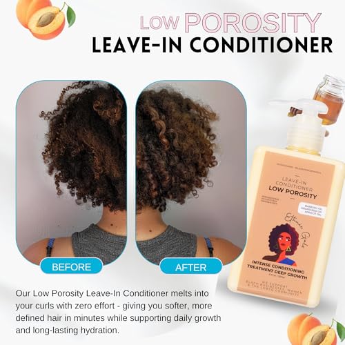 Ethnic Gals Low Porosity Leave-In Conditioner 1-Pack - Lightweight Moisture for Curly & Natural Hair