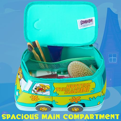Scooby Doo Travel Makeup Bag for Girls Teens - Mystery Machine Design, 11.4x9x6.3 Inches