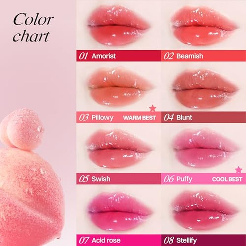 HOLIKA HOLIKA Heart Crush Bare Glaze Tint - K-Beauty Girlish & Juicy Color Lip Tint with Moisture Essence, Long-Lasting Moisture & High Shine, 0.1 fl.oz. (04 BLUNT)