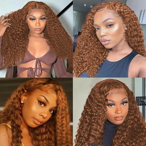 Light Brown Human Hair Bundles - Curly Brazilian Virgin Hair Pack 10 12 14 Inch