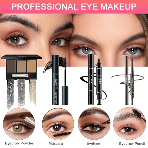 All-in-One Makeup Kit for Women - Full Face Travel Cosmetic Set with Brushes & Accessories