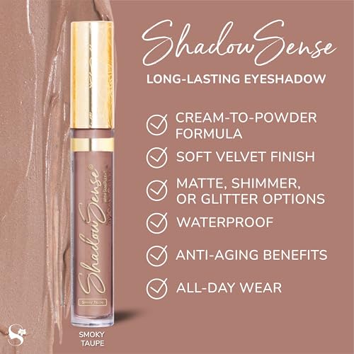 SeneGence ShadowSense EyeShadow, Smoky Taupe, 0.14 Oz, Matte Cream to Powder Eyeshadow, Long-Lasting, Anti-Aging, Waterproof, Smudge-Proof Formula for Flawless All-Day Wear