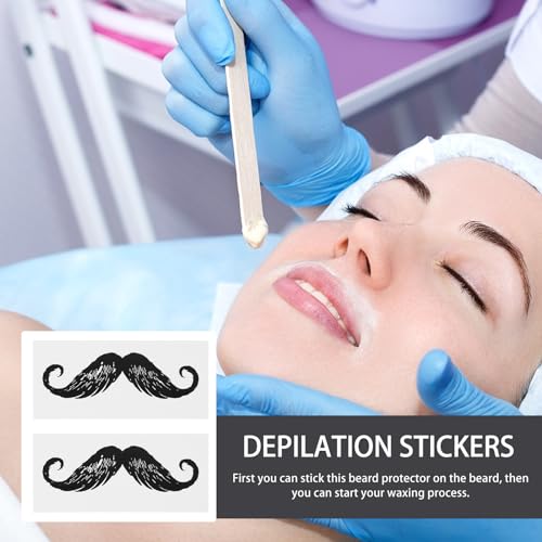 Healifty 20Pcs Beard Mustache Stickers for Nose Nose Facial Hair Removal Fake Mustaches Hair Removal Stickers