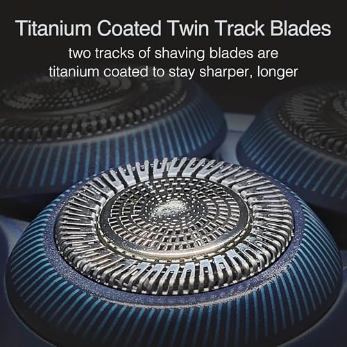 Remington Rotary Shaver Replacement Head Compatible with Remington Limitless X7 Shaver, Titanium Twin Track Blades