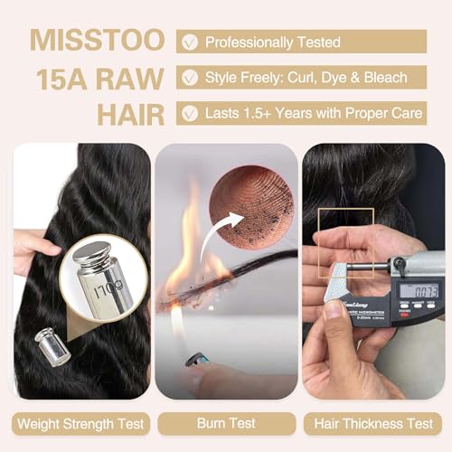 Natural Color 18 Inch Cambodian Body Wave Human Hair Bundles - Misstoo