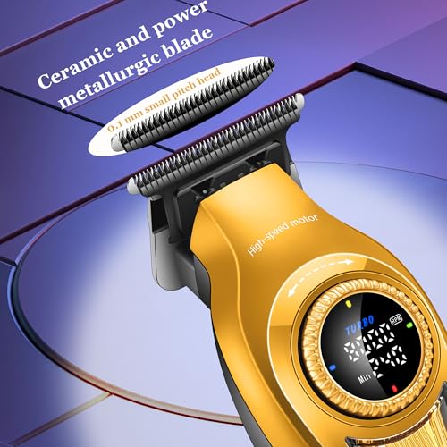 Cordless Hair Trimmer with T-Blade for Men - Professional Grooming Clipper
