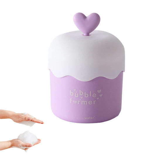 LZbeove Plastic Facial Cleanser Foamer Cup Portable Face Cleanser Foam Maker Cup Travel Skin Care Foam Maker Facial Skin Cleansing Care for Quickly get a rich cleanser lather (Purple)