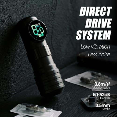 Cordless Tattoo Pen Kit with 1900mAh Battery for Beginners - Gold Variation