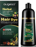 Black Permanent Hair Color Shampoo 500ML - Herbal Fast Cover Gray & White Hair