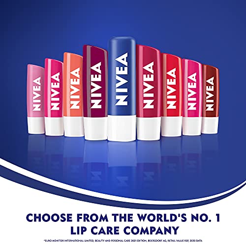 NIVEA Lip Balm, Pomegranate Shine, 4.8g