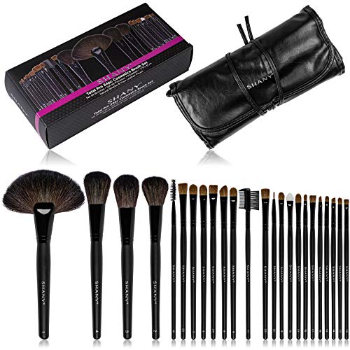 15PC Professional Makeup Brush Set with Pouch - Studio Quality Cosmetic Brushes for Face & Eyes