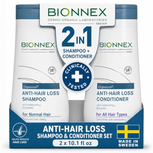 Anti Hair Loss Shampoo & Conditioner Set 20.28 Fl Oz DHT Blocker for Thinning Hair - Normal Hair