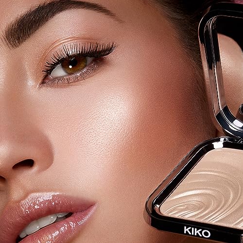 KIKO Milano Glow Fusion Intense Powder Highlighter 01 Champagne - Radiant Face Makeup