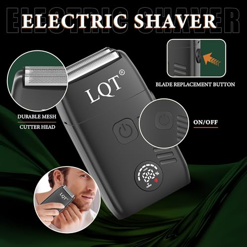 Men's Professional Hair Clippers & Beard Trimmer Set B3 - Ceramic T-Blade, LCD Display, Cordless