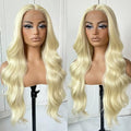 613 Blonde T Part Lace Front Wig - 13x4.5 Transparent HD Synthetic Body Wave with Natural Hairline