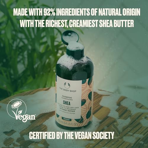 The Body Shop Shea Intense Repair Shampoo - Intense Repair For Dry Hair - With Vegan Silk Protein - Vegan - 8.4 Fl Oz