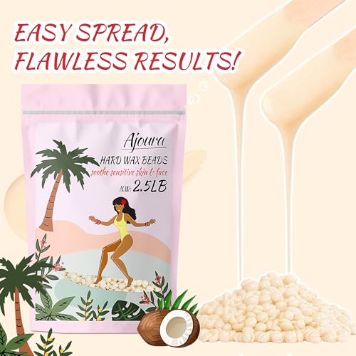 Off White 2.5 lb Hard Wax Beads for Sensitive Skin Hair Removal