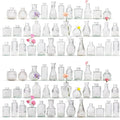 Clear Glass Bud Vase Set - 72 Pcs Small Flower Vases for Centerpieces & Wedding Decor - Yabool