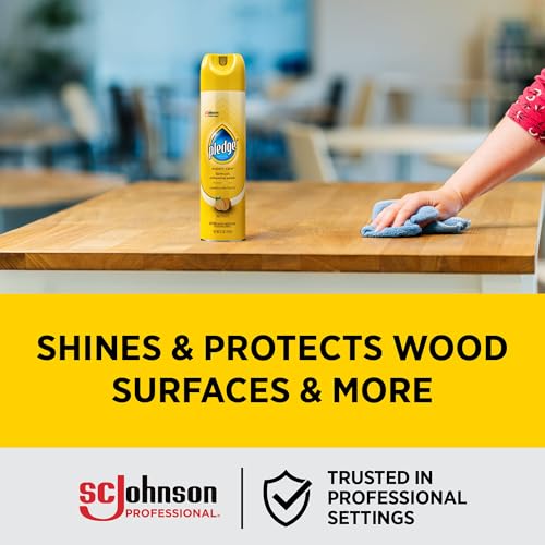 Enhancing Lemon Surface Polish Spray - 12 Pack for Commercial Cleaning
