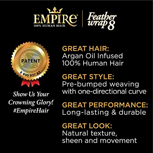 Human Hair Weave Feather Wrap Extensions - 8 Inch OffBlack 1B - Sensationnel Empire