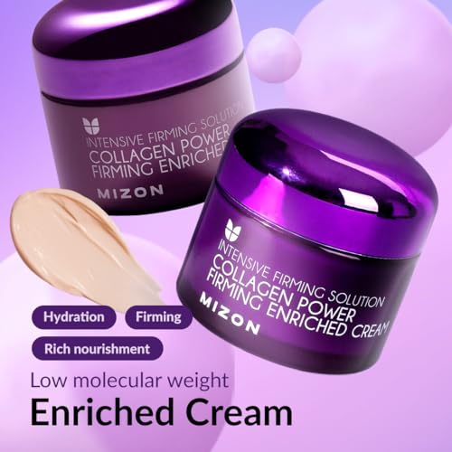 MIZON Collagen Power Firming Enriched Cream - Anti-Aging Moisturizer for Skin Elasticity