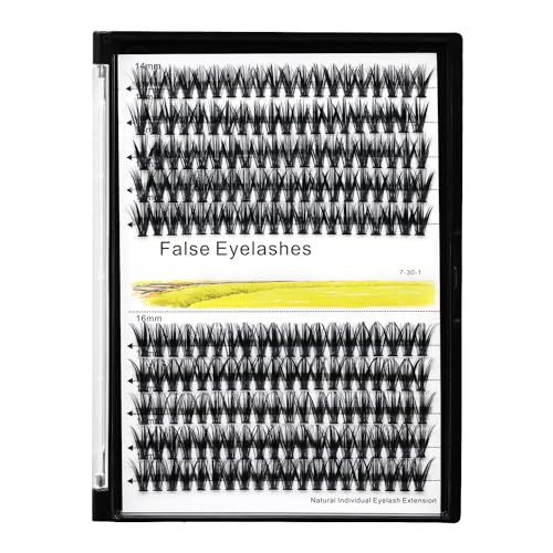 ¡æVAYATOR False Eyelashes Kit 7D/10D/20D/30D/40D/50D 200pcs D Curl 10-18mm Mixed Mink Eyelashes Extension Natural Faux Eyelashes Individual Lashes Makeup Tools (30D-14mm-16mm Mixed)