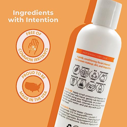 Cleure Gentle Face Cleanser for Dry Sensitive Skin 8 oz Pack of 2