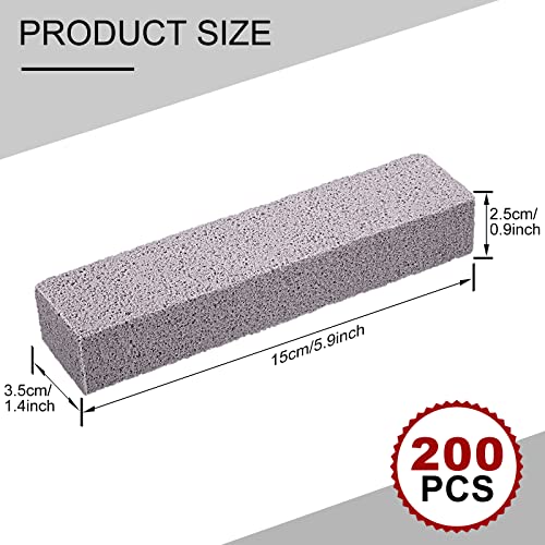 Chinco 200 Pcs Pumice Sticks for Cleaning, Rust, Lime & Hard Water Removal