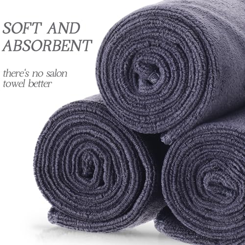 Panelee Bleach Proof Microfiber Hand Towels - 14 x 29 Inch Gray, Pack of 24
