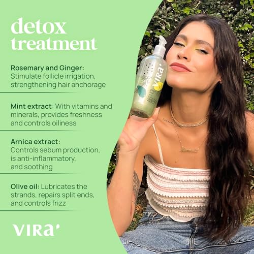 Brazilian Shampoo & Conditioner Set - Deep Moisturizing Hair Care with Ginger Detox - 17.6 Fl Oz Each